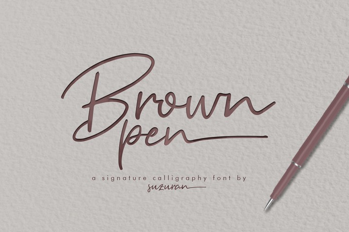 Schriftart Brown Pen